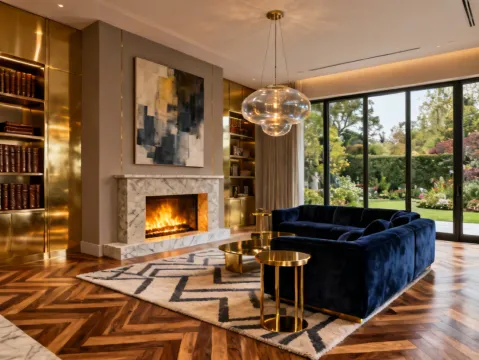 Valor fireplace in residential new construction home