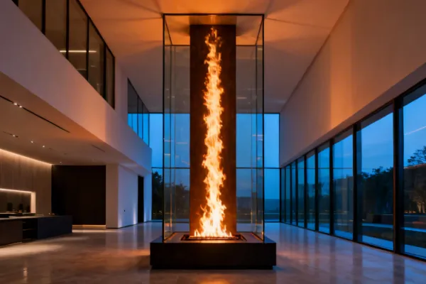 Valor Portrait series vertical gas fireplace
