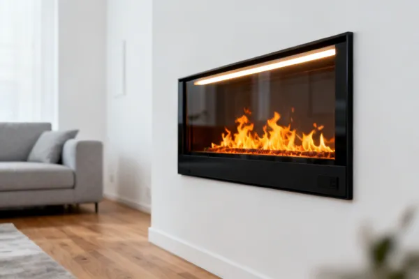 Valor electric fireplace with LED flame display